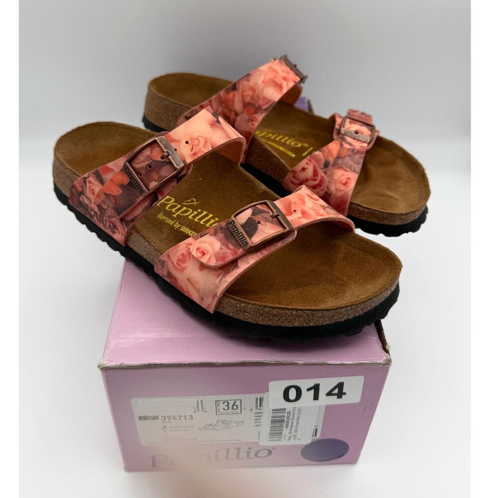 Papillo By Birkenstock Women's Sydney Sandals Silky Rose Red Size US5 EU36